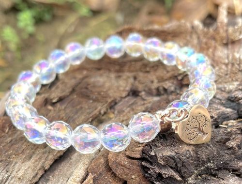 Fazettált angyal aura kvarc