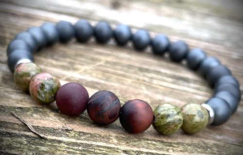 Matt hematit-unakit-matt macskaszem